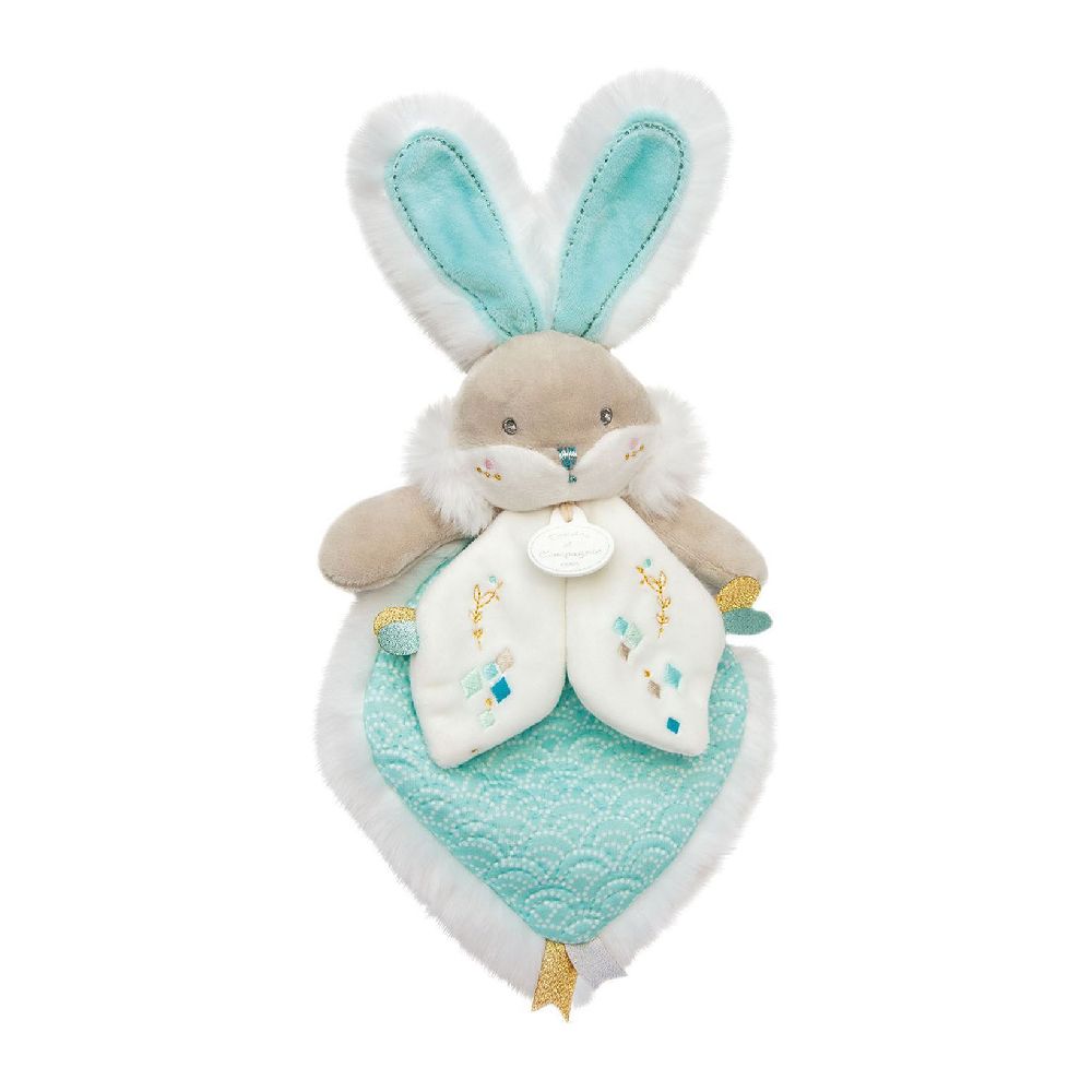 Мягкая игрушка Doudou et Compagnie "Дуду кролик Lapin de Sucre", голубой, 29 см