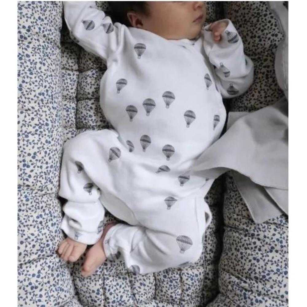Комбинезон-слип для новорожденных базовый Konges Slojd "Parachute", серый - фото №2