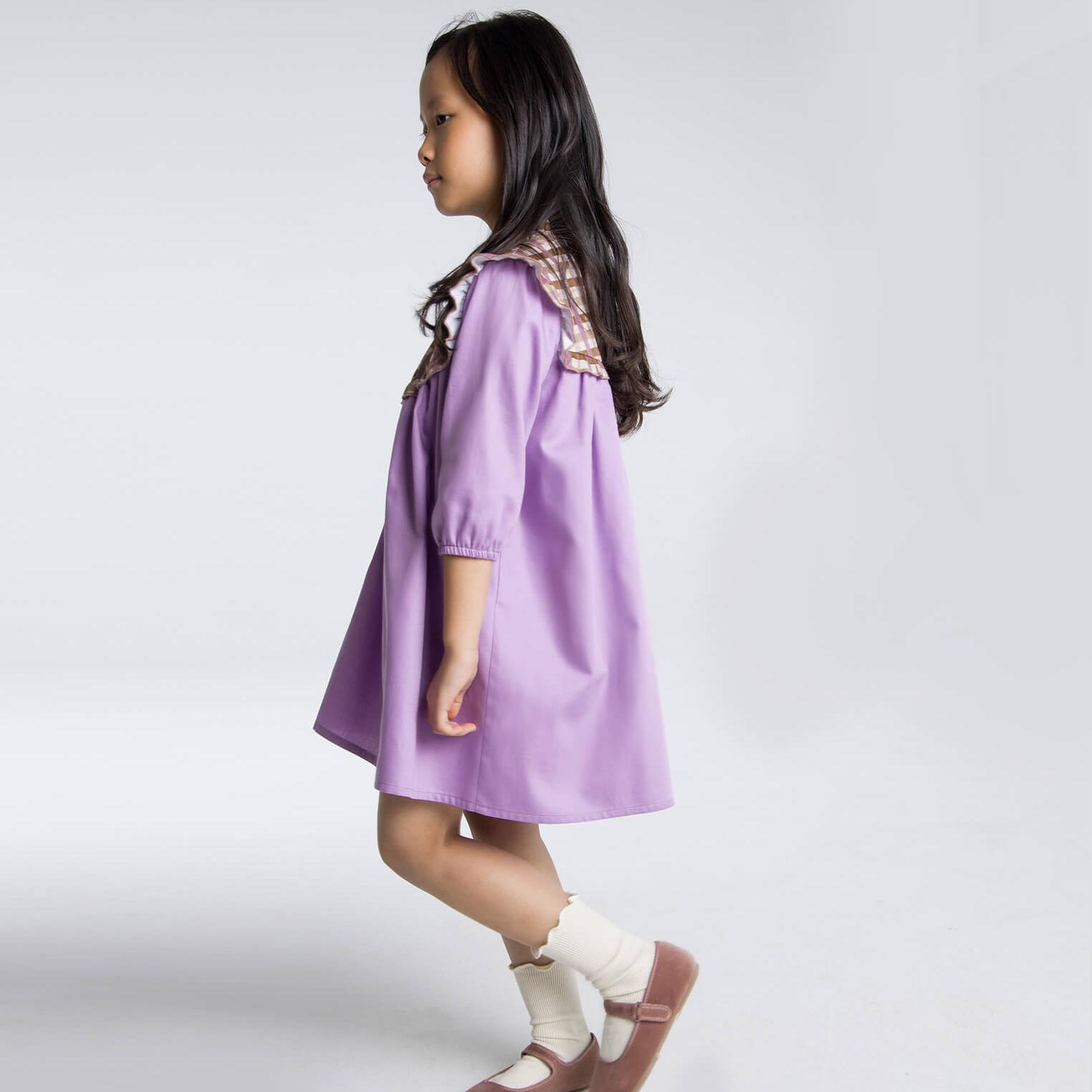 Платье IZUM с кокеткой, лиловое