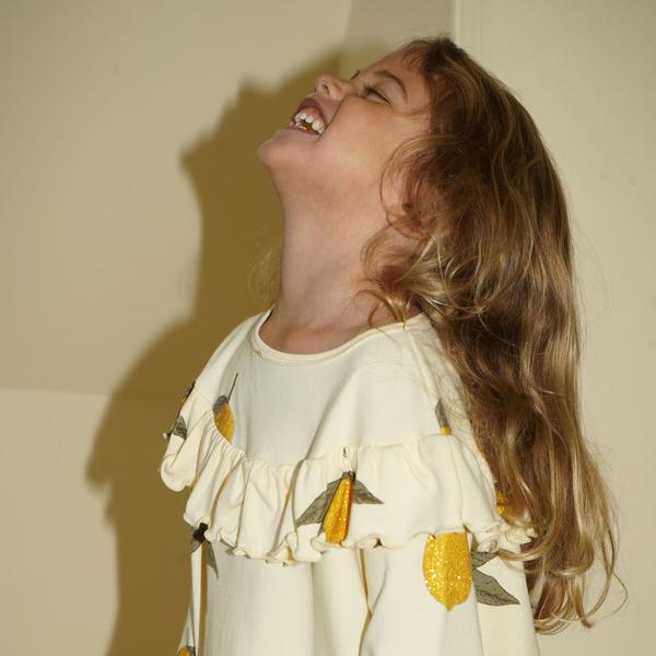 Рубашка для девочки Konges Slojd "Malli Glitter Mon Grande Lemon", роскошный лимон - фото №9