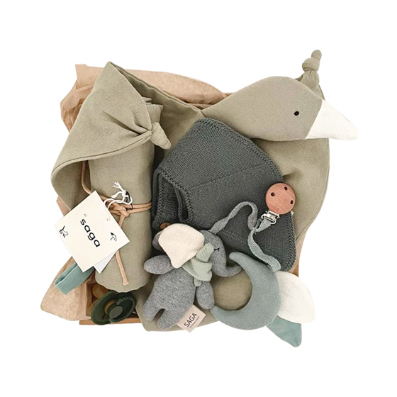 Подарочный набор для новорожденного Saga Copenhagen "Freja", 5 предметов, зеленый