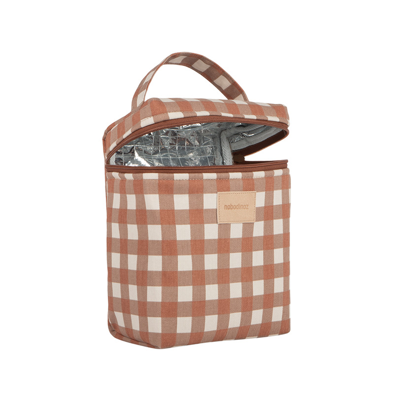 Термосумка Nobodinoz "Hyde Park Terracotta Checks", терракотовая клетка, 18 х 23 см - фото №4