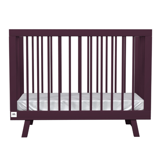 Кроватка для новорожденного Lilla "Aria Italian Plum", сливовая - фото №7