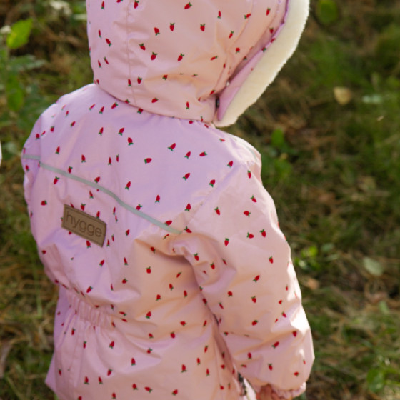 Комбинезон зимний HYGGE BABY "Strawberries", розовый - фото №4