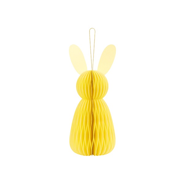 Фигура бумажная Party Deco "Кролик", желтая, 30 см