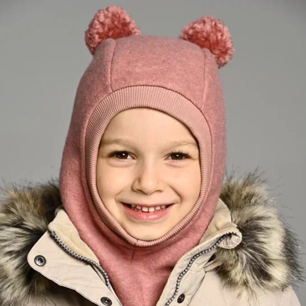 Шапка-шлем Peppihat "Bear pompons", розовый - фото №1