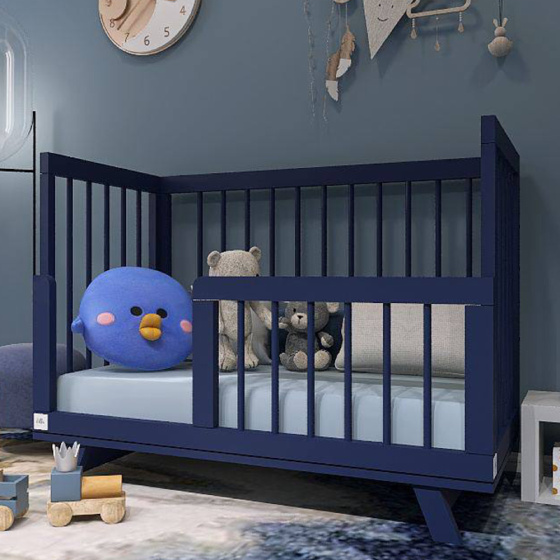 Кроватка для новорожденного Lilla "Aria Night Blue", синяя - фото №11