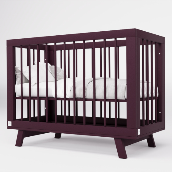 Кроватка для новорожденного Lilla "Aria Italian Plum", сливовая - фото №9