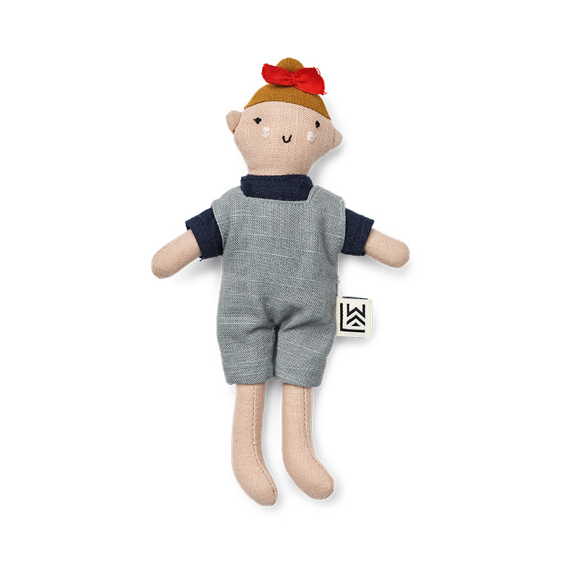 Текстильная кукла LIEWOOD "Mai Mini", мульти микс с голубым, 11 см - фото №1