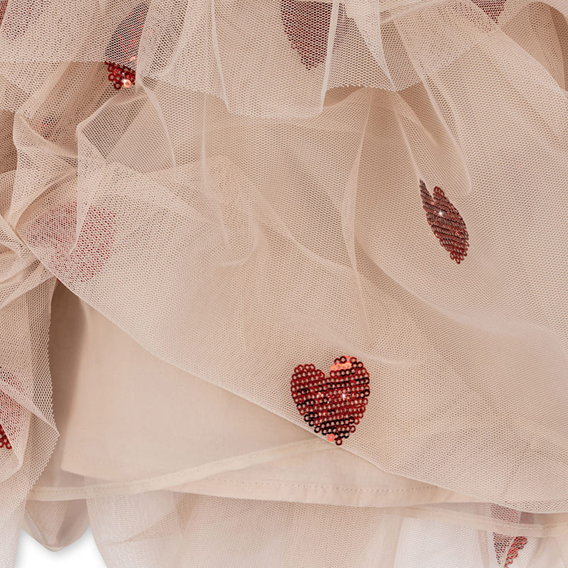 Платье феи Konges Slojd "Yvonne Coeur Sequins", сверкающие сердца - фото №6