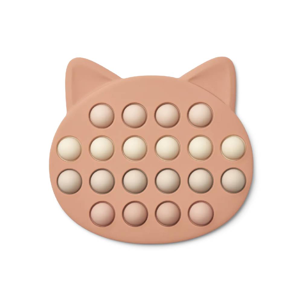 Игрушка сенсорная Pop It LIEWOOD "Cal Кот" мульти микс с темно-розовым - фото №1