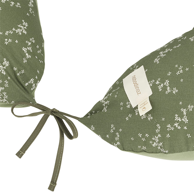 Подушка для беременных Nobodinoz "Luna Green Jasmine", жасмин в зелени, 170 х 38 х 25 см - фото №2