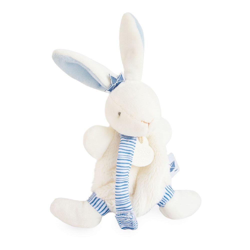 Мягкая игрушка Doudou et Compagnie "Дуду кролик Perlidoudou", голубой, 15 см