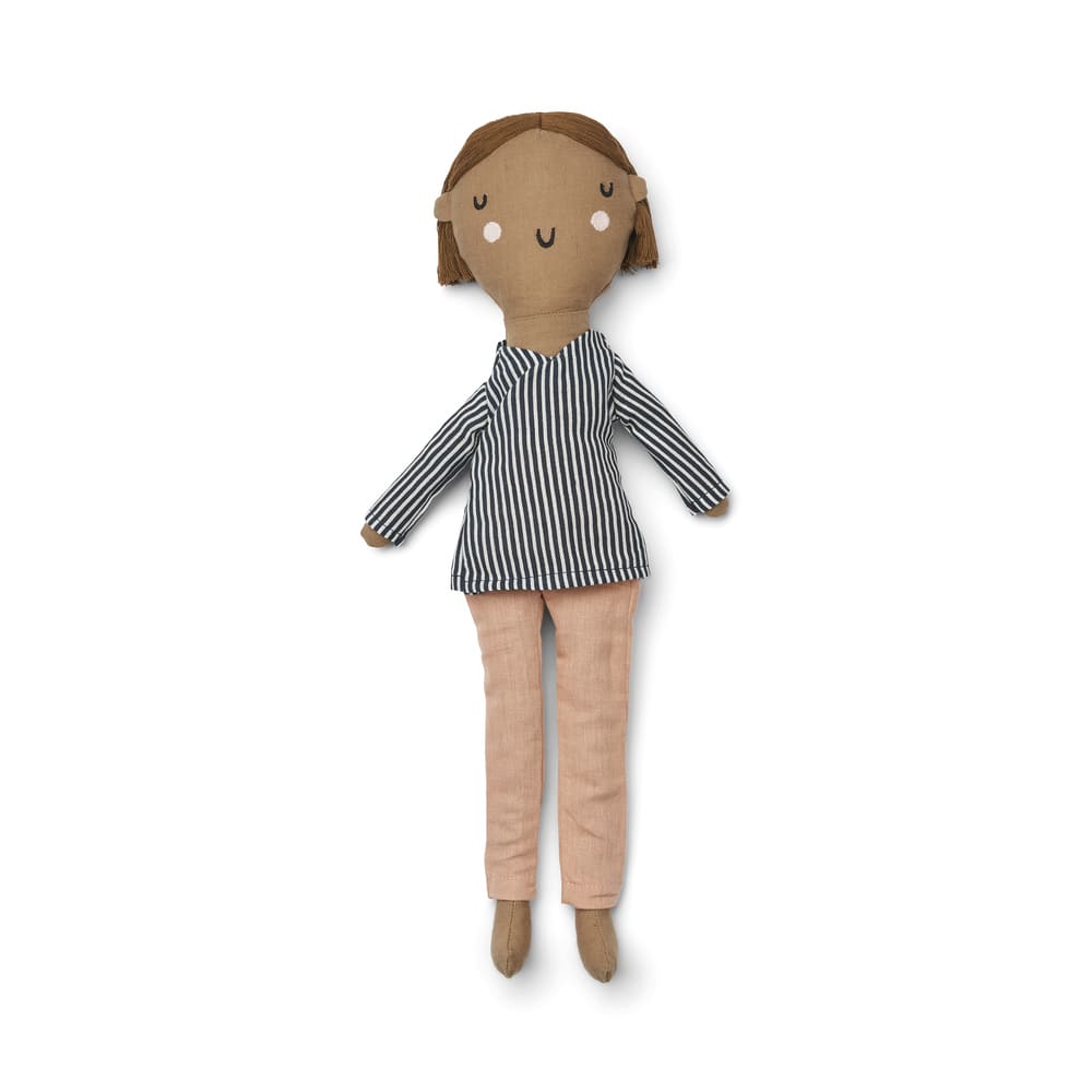 Текстильная кукла LIEWOOD "Bolette", мульти микс с пыльно-розовым - фото №1