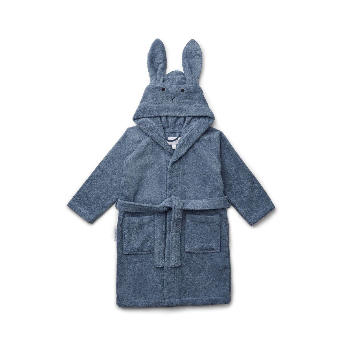 Детский махровый халат Liewood "Кролик", синий