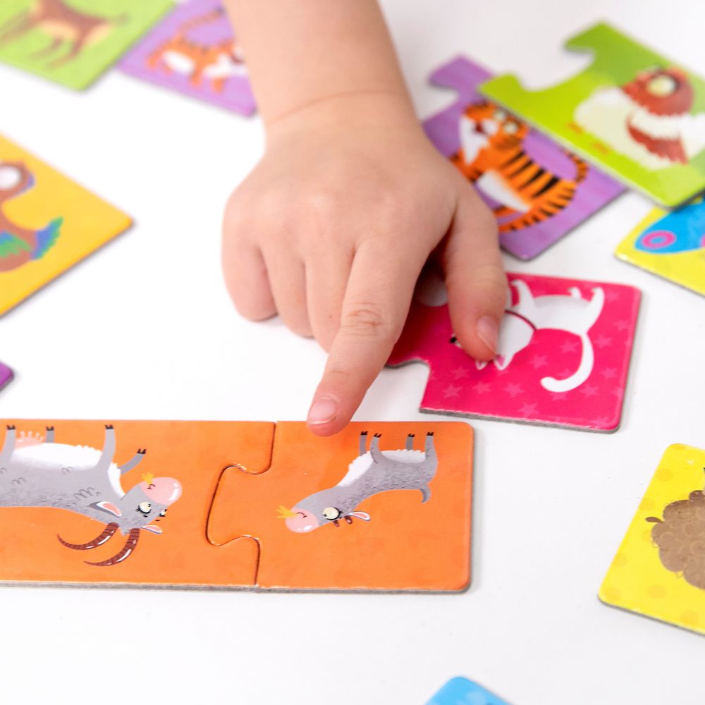 

Пазлы MON, Игровой набор MON "Мама и малыш": пазлы и карточки с заданиями