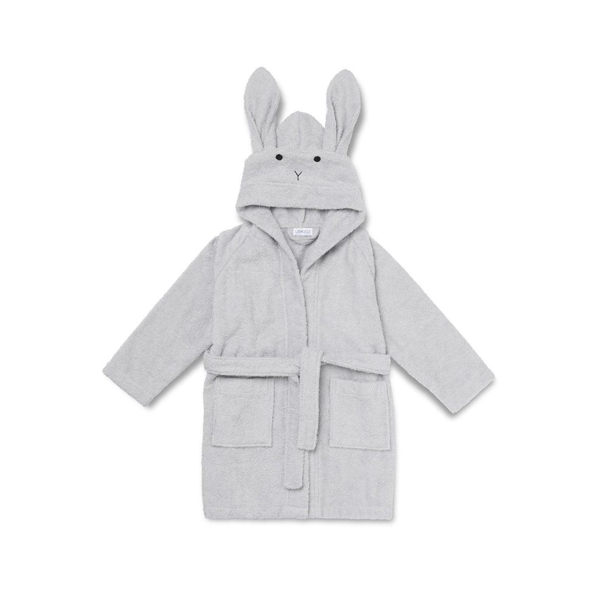 Детский махровый халат Liewood "Кролик", серый