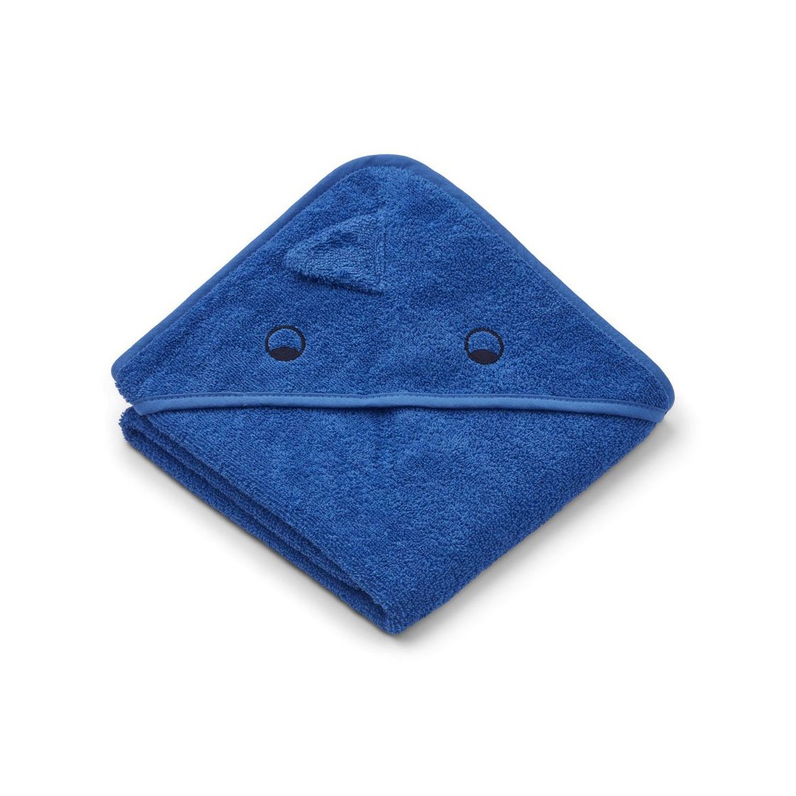 Детское полотенце с капюшоном Liewood "Динозавр", синее, 70 х 70 см