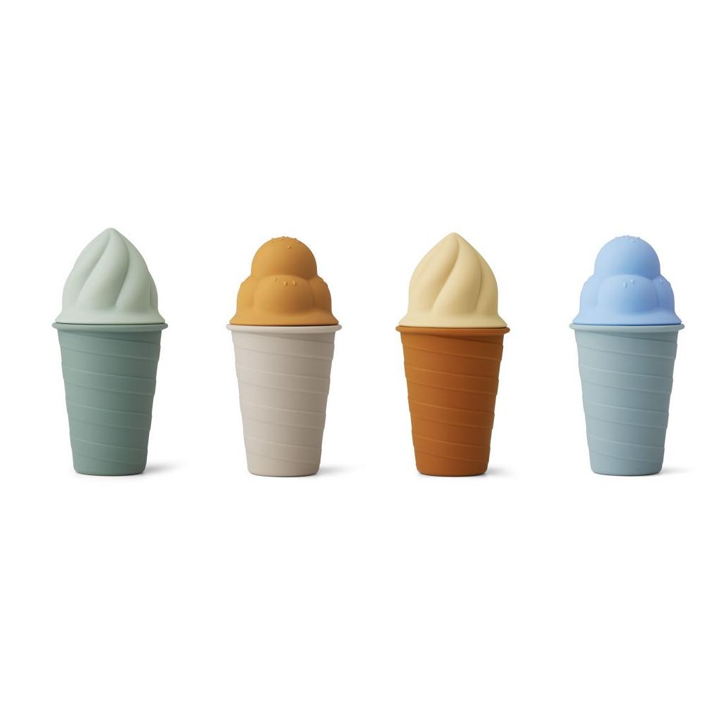 Набор игрушечного мороженого LIEWOOD, 4 шт, мульти микс с небесно-голубым