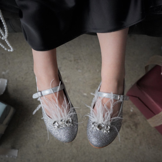 Туфли Marisharm "Эльза" со сменным декором, серебряные - фото №2