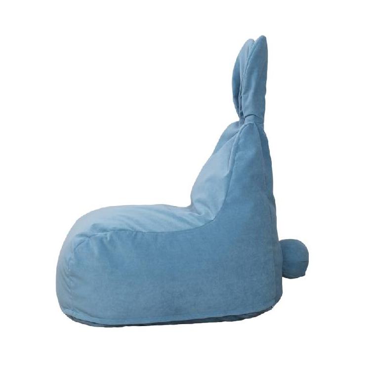 Пуф LOONA soft furniture "Заяц", малый, голубой - фото №1