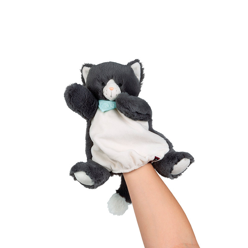Игрушка-перчатка Kaloo "Кот Chamallow", серия "Les Amis", серый, 25 см