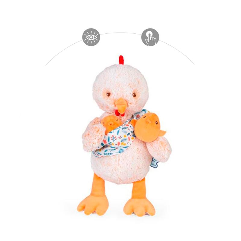 Мягкая игрушка Kaloo "Папа с цыплятами Paul", серия "Linoo", бежевый, 35 см - фото №7
