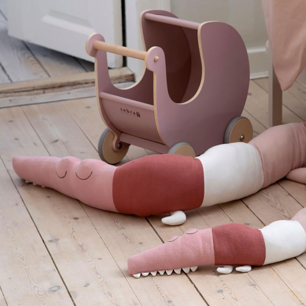 Подушка-игрушка Sebra "Крокодил", розовый, мини