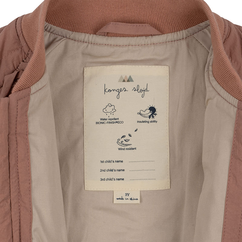 Куртка-бомбер с рюшами Konges Slojd "Juno Frill Cameo", роскошная вишня - фото №8
