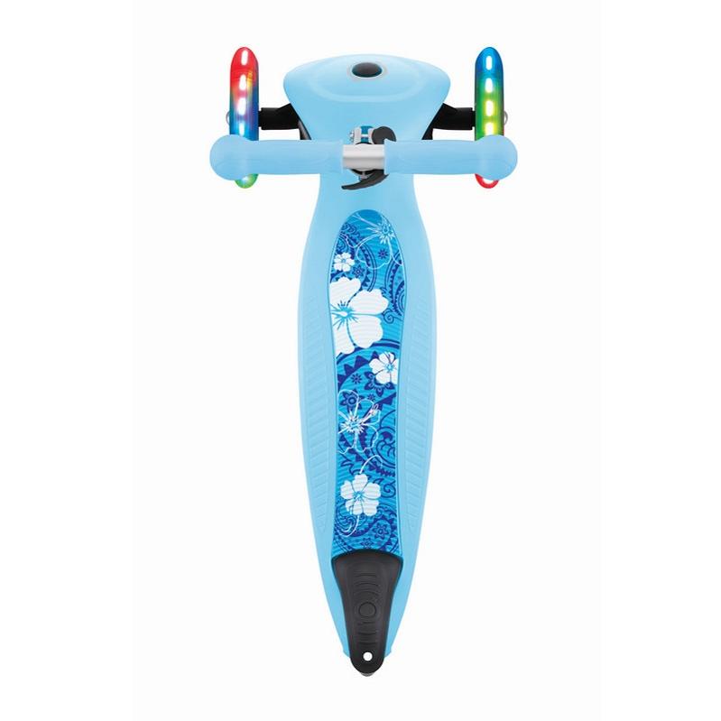 Трехколесный самокат GLOBBER "Junior foldable fantasy lights", пастельно-голубой