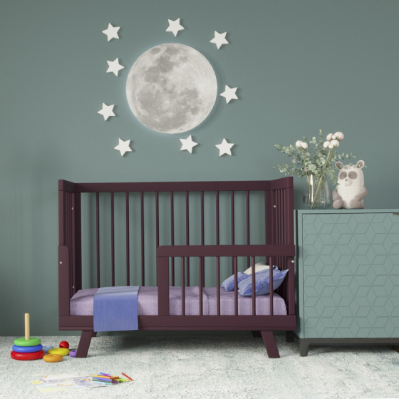 Кроватка для новорожденного Lilla "Aria Italian Plum", сливовая - фото №14