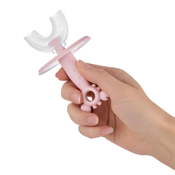 Детская зубная щетка-массажер ROXY-KIDS "Крабик", розовая - фото №13
