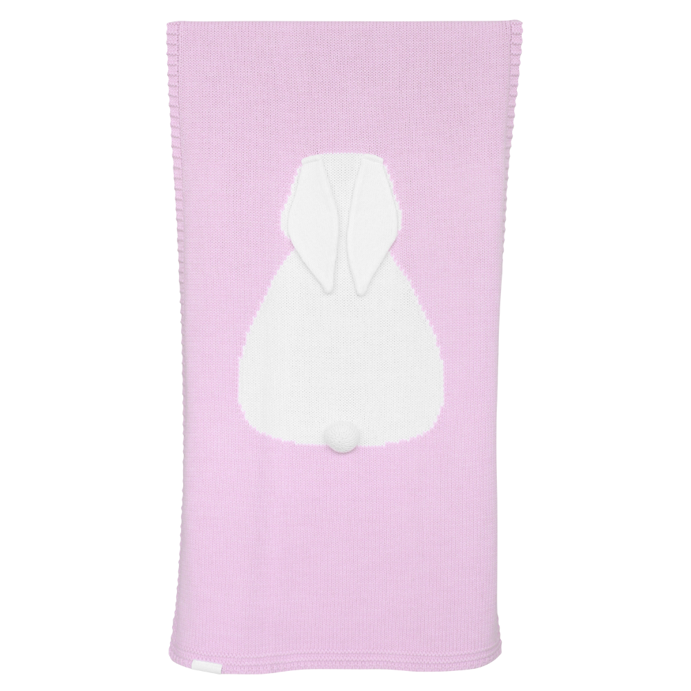 Плед Apero Knit "Зайка", розовый, 60 х 120 см