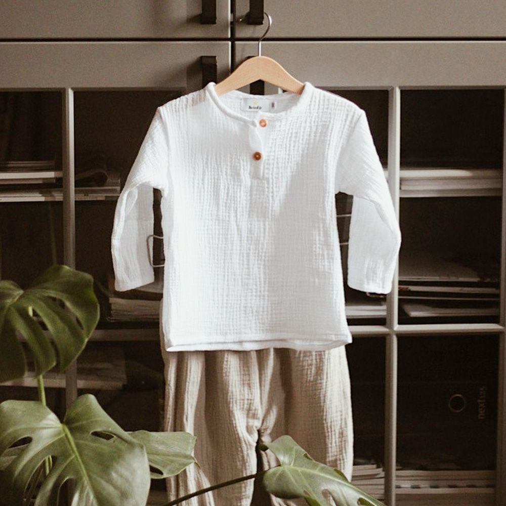 Рубашка из муслина TWINKLESTORIES, белая - фото №3