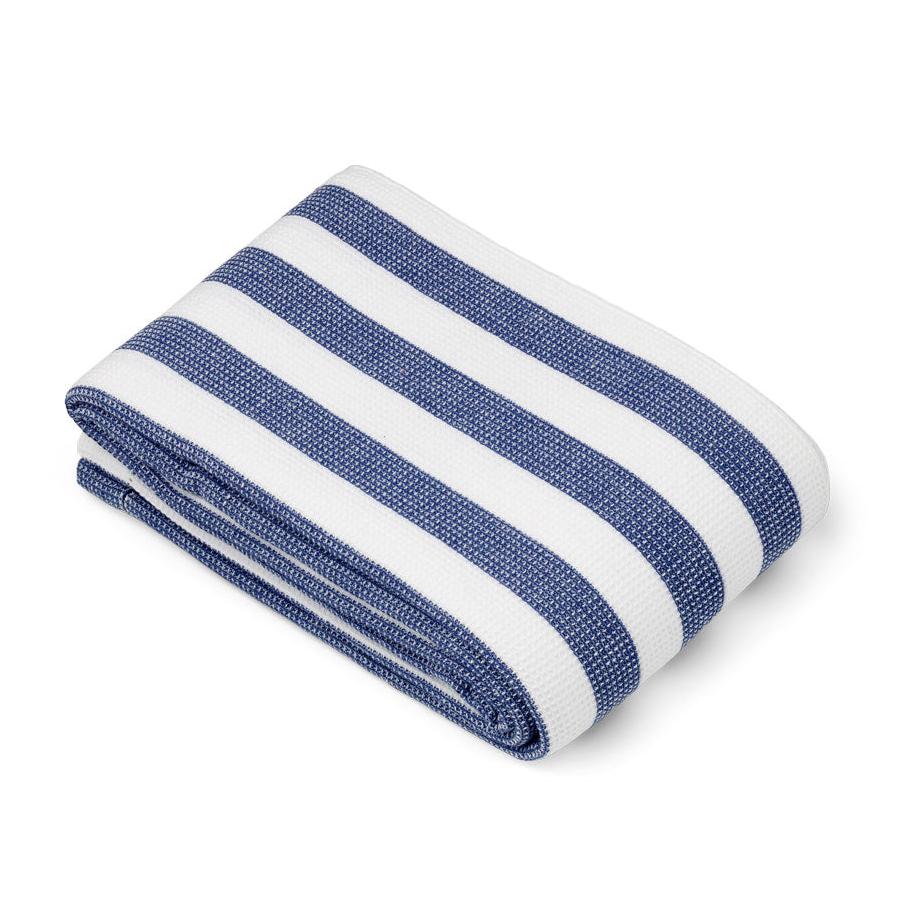 Детское пляжное полотенце Liewood, синее в полоску, 160 х 100 см