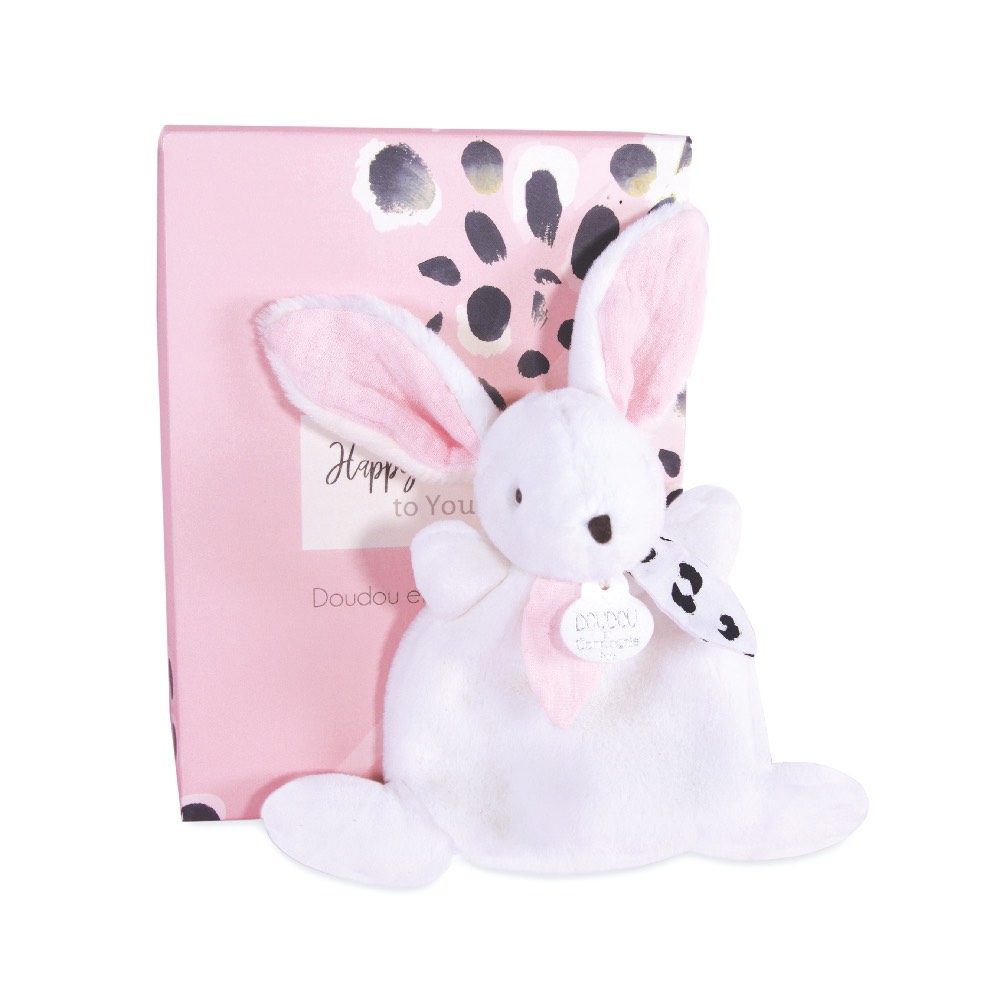 

Зайцы и кролики Doudou et Compagnie, Комфортер Doudou et Compagnie "Happy Pop", розовый