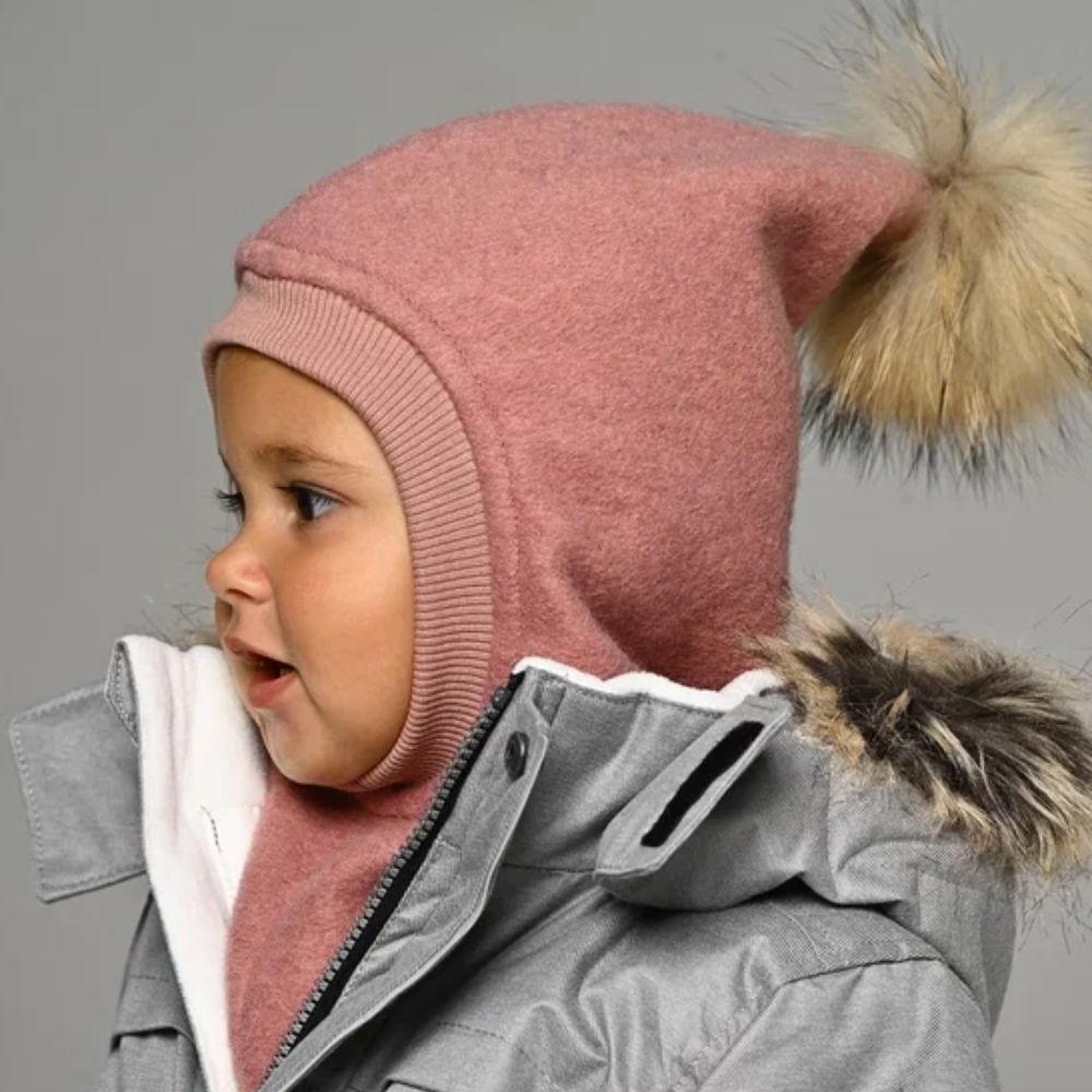 Шапка-шлем Peppihat "Solo fur", розовая - фото №3