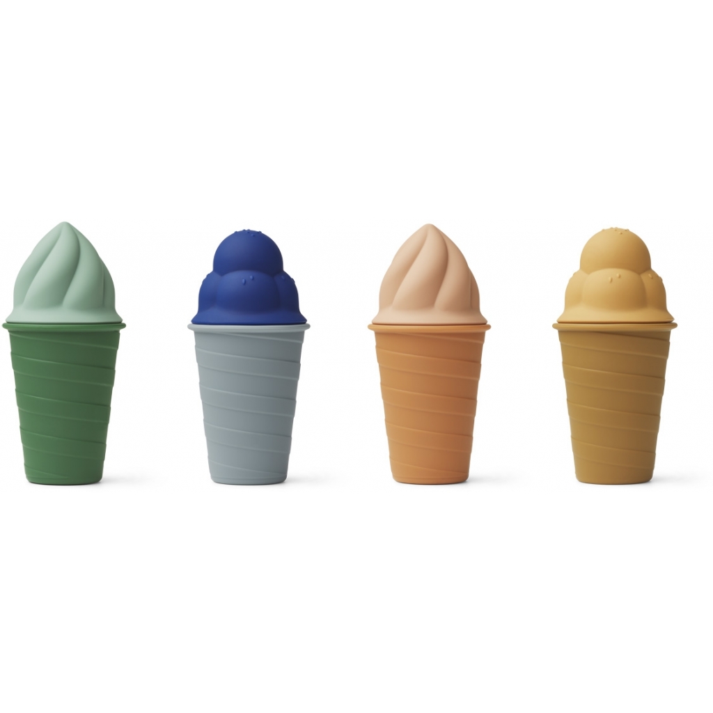 Набор игрушечного мороженого LIEWOOD, 4 шт, мульти микс с синим набор ручек шариковых 4 штуки стержень 0 7 мм синий корпус оранжевый с синим колпачком