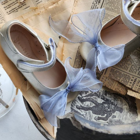 Туфли Marisharm "Анна" со сменным декором, серебряные - фото №1