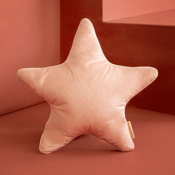 Подушка Nobodinoz "Aristote Star Velvet Bloom Pink", цветущий розовый, 40 х 40 см