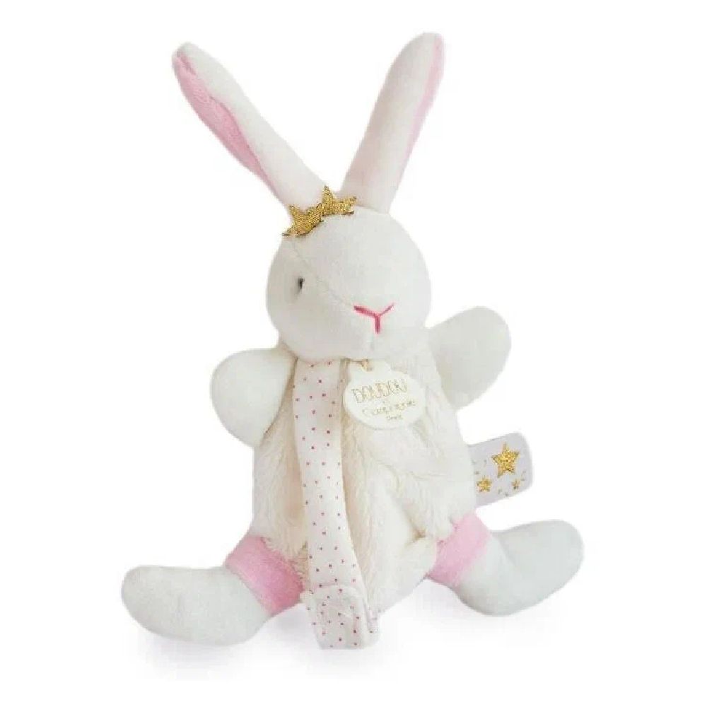 Мягкая игрушка Doudou et Compagnie "Дуду кролик Perlidoudou", розовый, 15 см