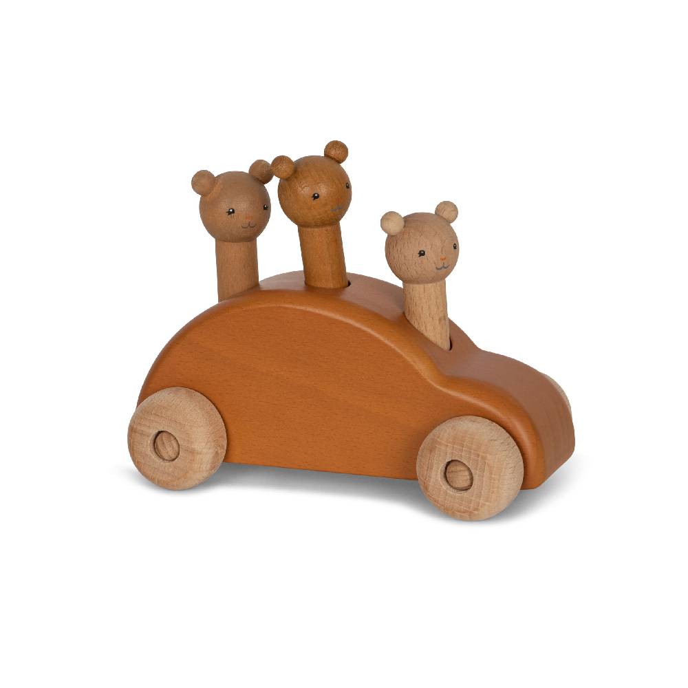 

Игрушечная машинка Konges Slojd "Wooden Pop-up Car Brown", коричневая