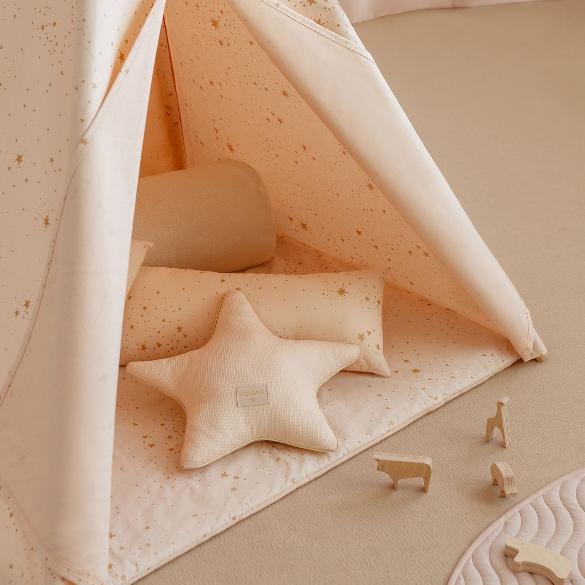 

Палатки и вигвамы Nobodinoz, Вигвам Nobodinoz "Phoenix Teepee Gold Stella/Dream Pink", россыпь звезд с розовым 149 х 100 см