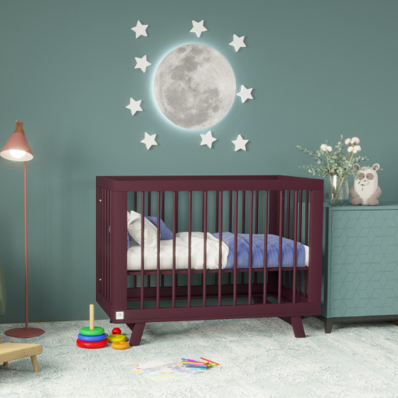 Кроватка для новорожденного Lilla "Aria Italian Plum", сливовая - фото №11
