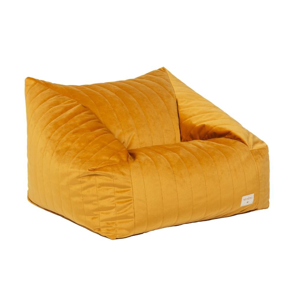 Кресло Nobodinoz "Chelsea Velvet Farniente Yellow", золотой янтарь, 72 х 75 х 42 см - фото №1