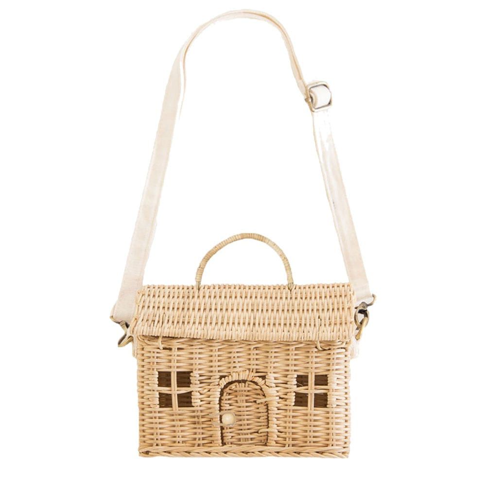 Плетеная сумка в виде домика Olli Ella "Casa", соломенная