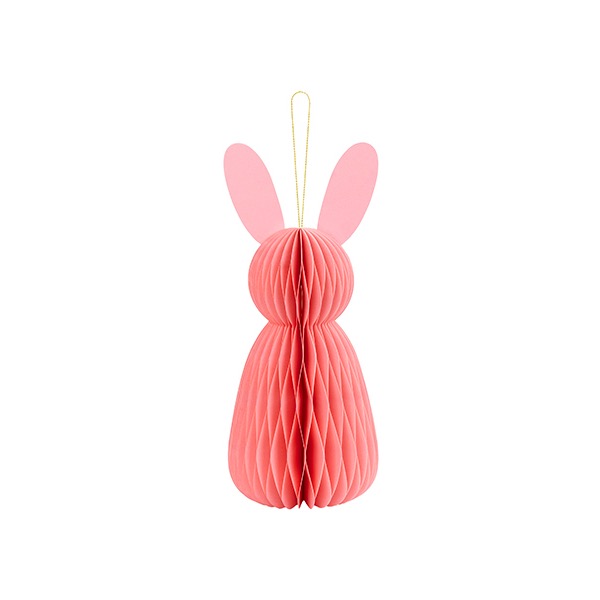 Фигура бумажная Party Deco "Кролик", розовая, 30 см