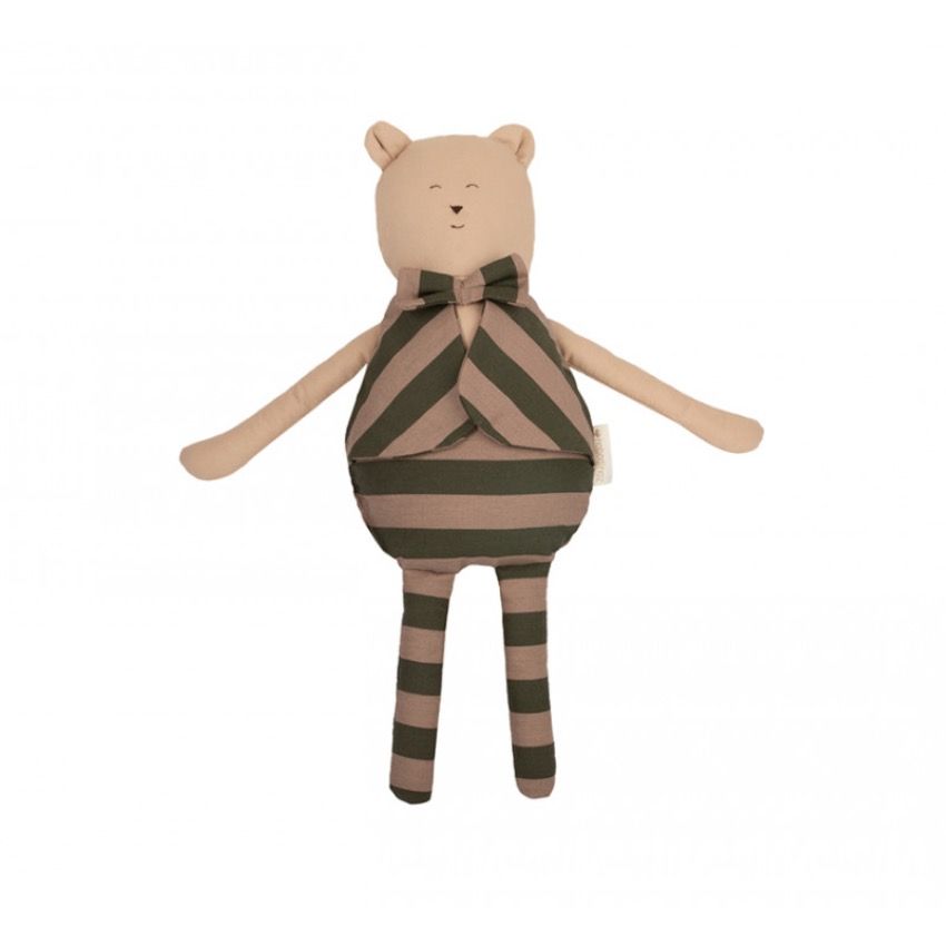 Текстильная игрушка в виде медведя Nobodinoz "Majestic Bear Green", зеленая - фото №1