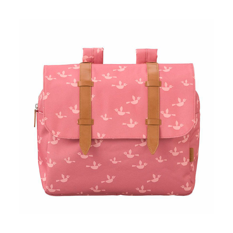 Школьный рюкзак Fresk "Весенние птицы", пудрово-малиновый, водонепроницаемый, new design
