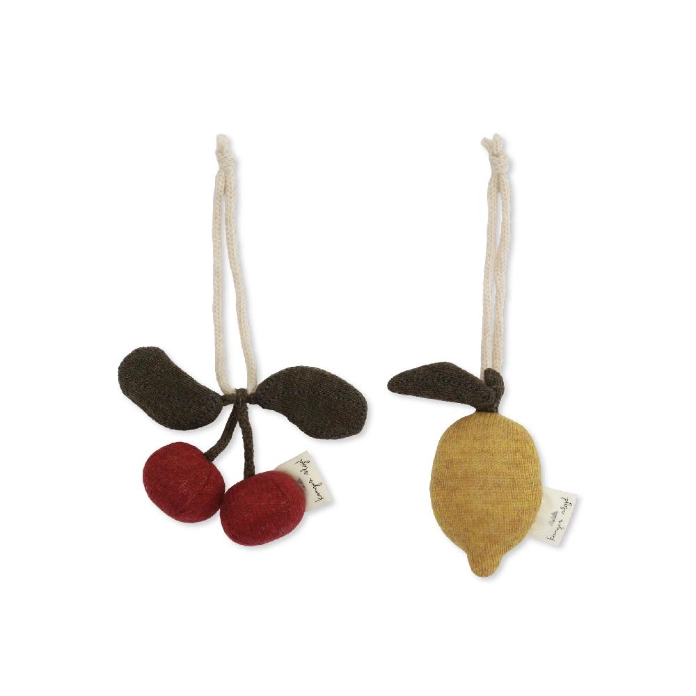 Набор подвесных игрушек Konges Slojd "Cherry/Lemon" 2 шт мульти - фото №1